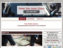 Tablet Screenshot of peterpanautoglasswa.com